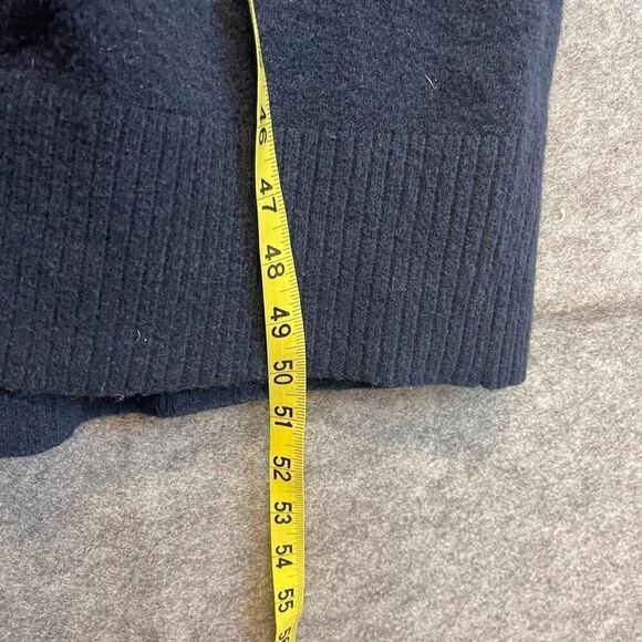 LOFT Long Cardigan Sweater Dress Women's Large Pink Navy Striped Knit Button Up - Picture 11 of 16